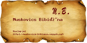 Muskovics Bibiána névjegykártya